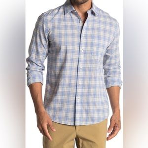 FAHERTY BRAND
Everyday Plaid Slim Fit Shirt
Blue Coral Grey
Size Large